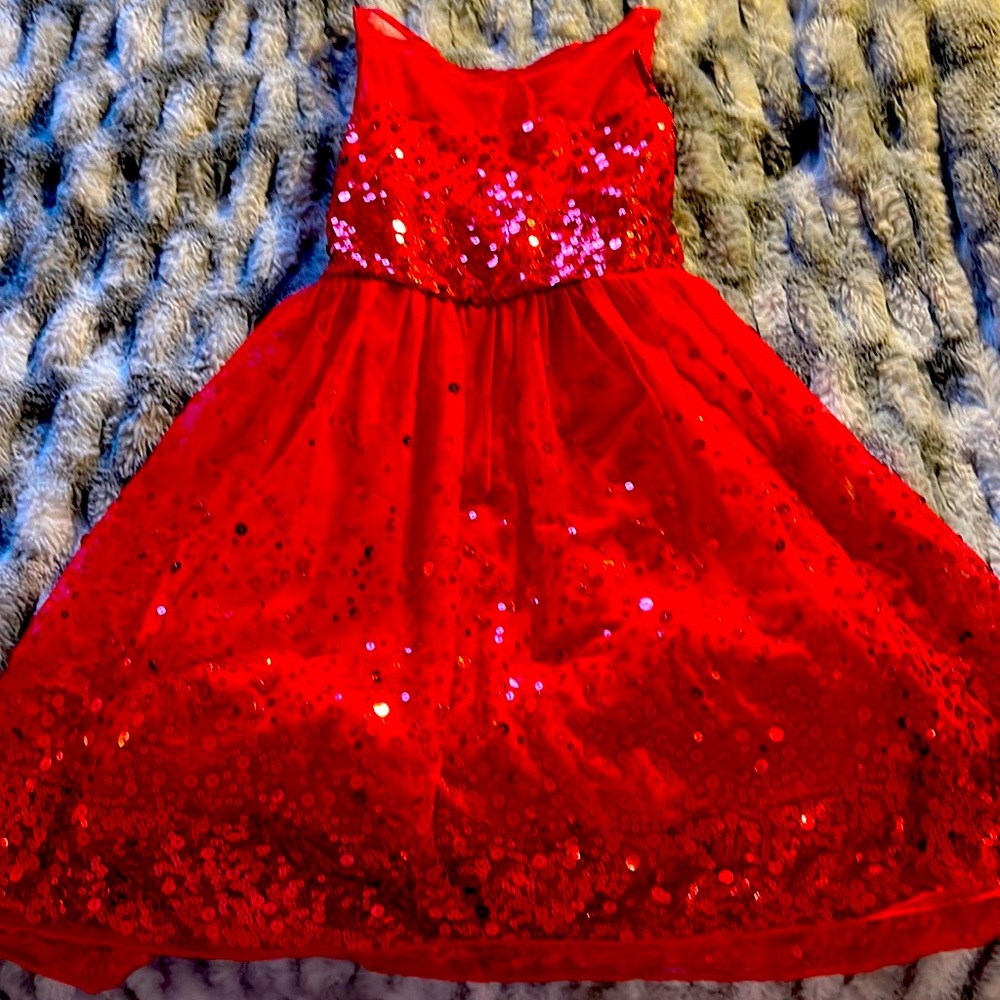 Crystal doll girls dress size 12 red